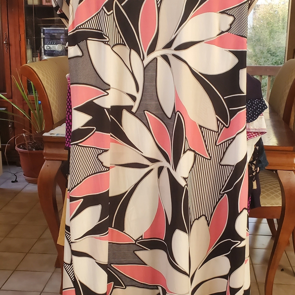 Liz Claiborne Black and Pink Floral Dress